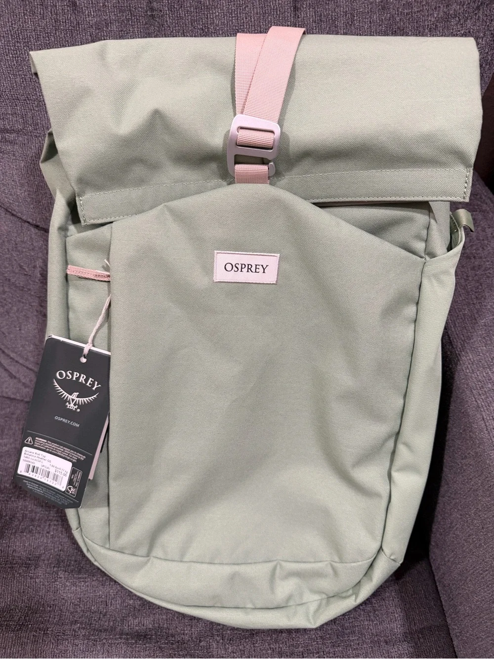 Osprey Arcane Roll Top Backpack Botanical Heather Green 24L Laptop Sleeve NWT